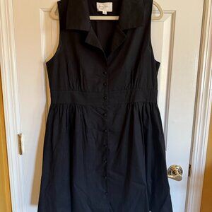 Tuckernuck Pomander Place Black Sleeveless Noelle Shirt Dress